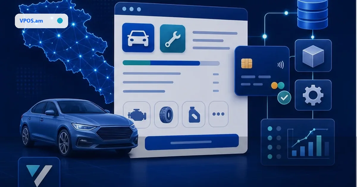 Auto service and car wash payments in Armenia: work orders, parts and CRM